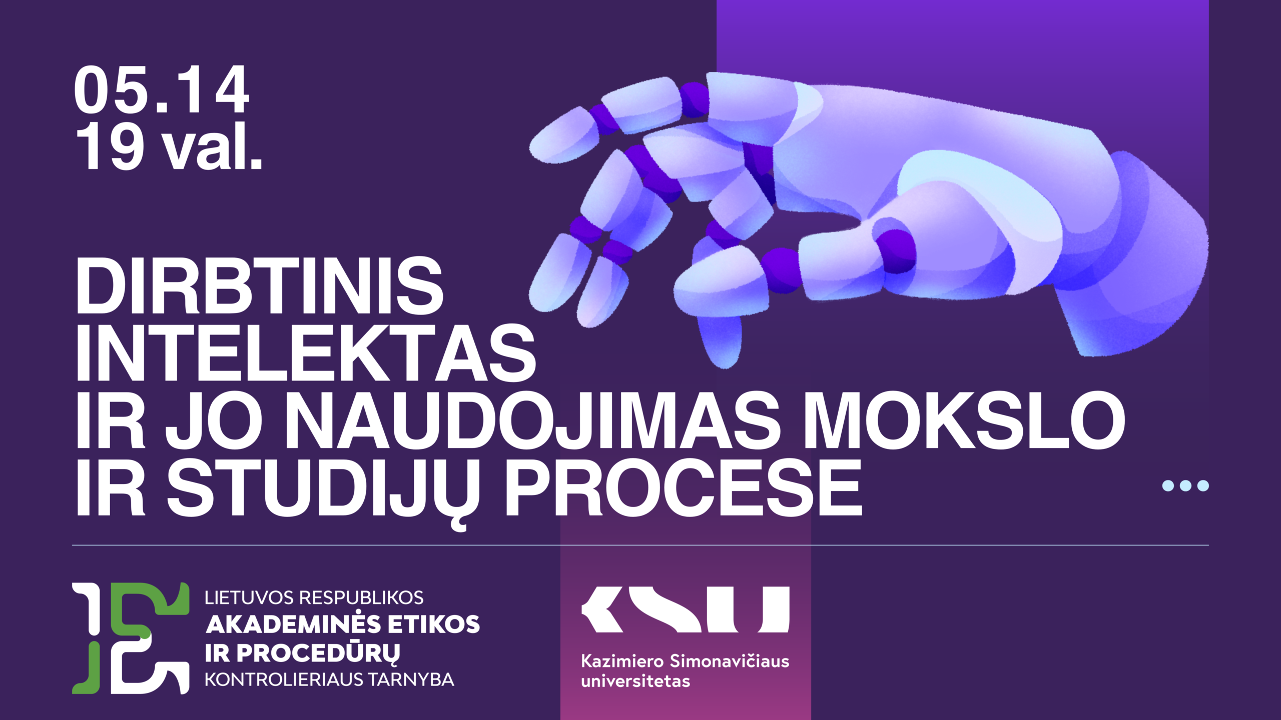 Purple and pink gradient futuristic artificial intelligence presentation