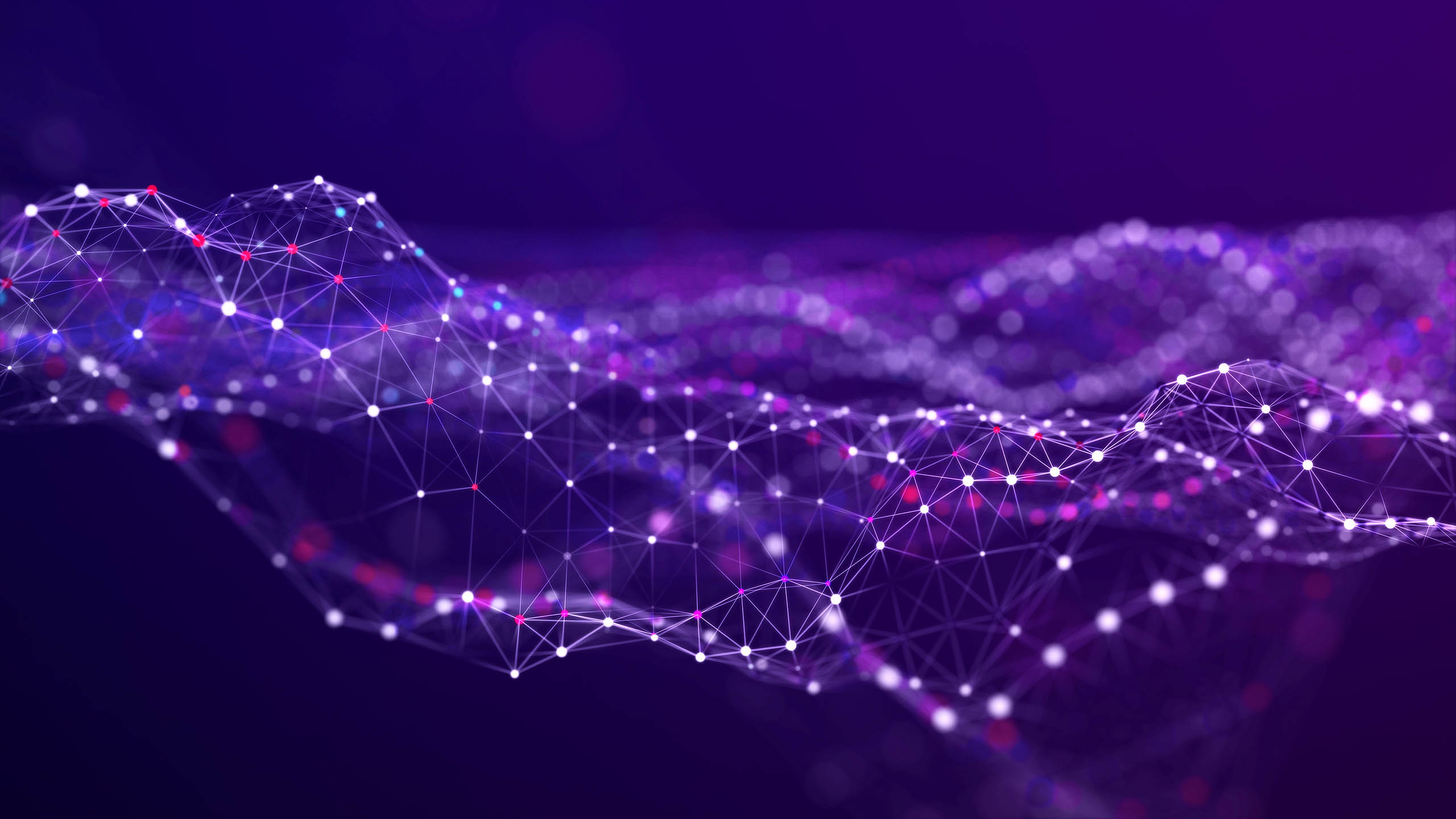 Futuristic dots background. color music sound waves. big data visualization. 3d rendering.